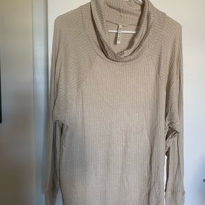 Women’s cowl neck dress shirt